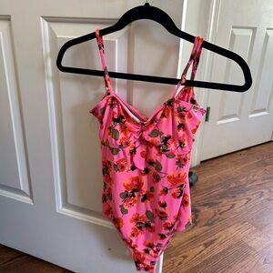 Kids BillaBong Pink Floral Bathing Suit